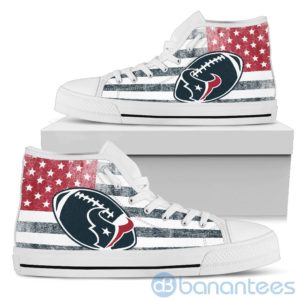 American Flag Style Houston Texans High Top Shoes Product Photo