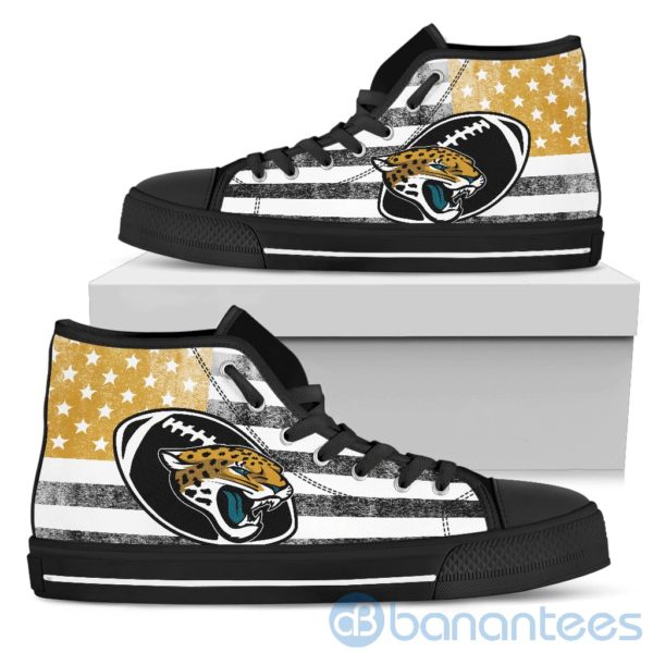 American Flag Style Jacksonville Jaguars High Top Shoes Product Photo