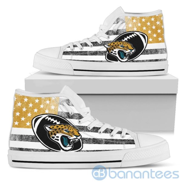 American Flag Style Jacksonville Jaguars High Top Shoes Product Photo