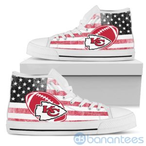 American Flag Style Kansas City Chiefs High Top Shoes Product Photo