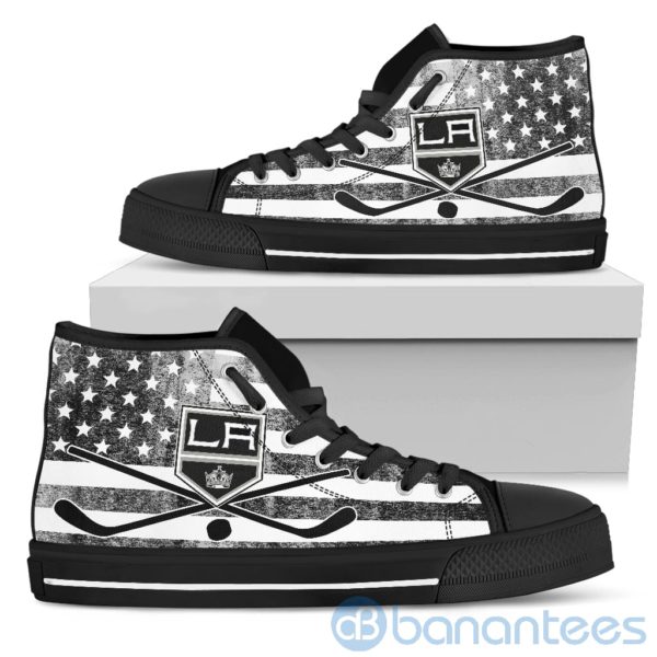 American Flag Style Los Angeles Kings High Top Shoes Product Photo