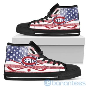 American Flag Style Montreal Canadiens High Top Shoes Product Photo