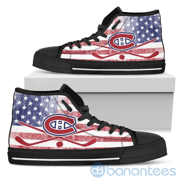 American Flag Style Montreal Canadiens High Top Shoes Product Photo
