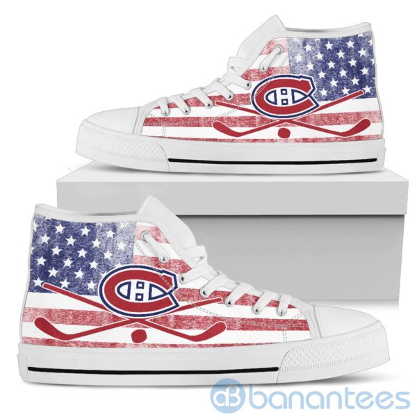 American Flag Style Montreal Canadiens High Top Shoes Product Photo
