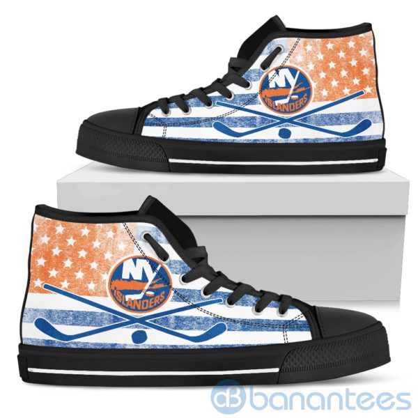 American Flag Style New York Islanders High Top Shoes Product Photo