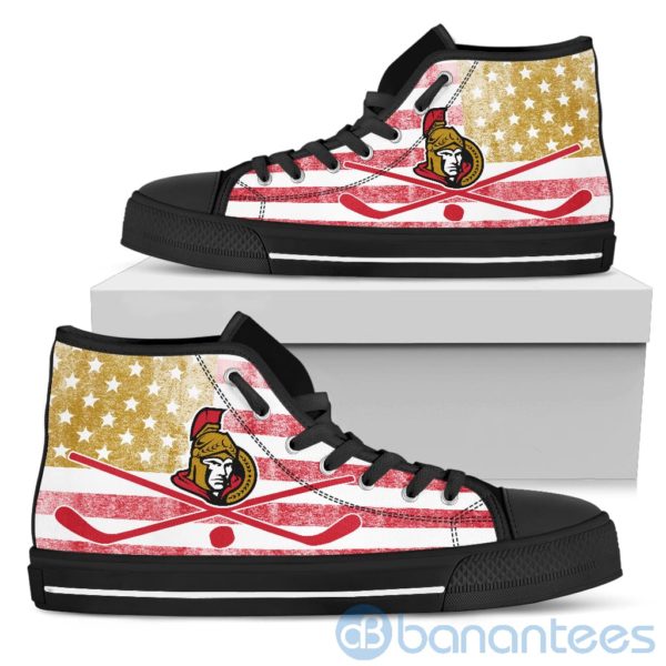American Flag Style Ottawa Senators High Top Shoes Product Photo