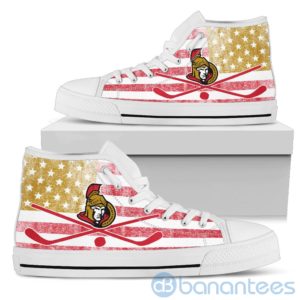 American Flag Style Ottawa Senators High Top Shoes Product Photo