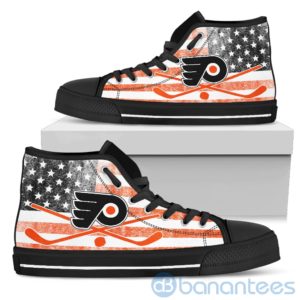 American Flag Style Philadelphia Flyers High Top Shoes Product Photo
