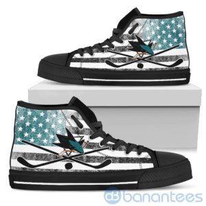 american flag style san jose sharks high top shoes 3 riOGY 300x300 image American Flag Style San Jose Sharks High Top Shoes Product Photo
