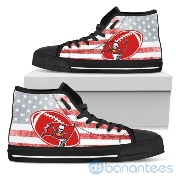 American Flag Style Tampa Bay Buccaneers High Top Shoes Product Photo