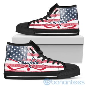 American Flag Style Washington Capitals High Top Shoes Product Photo