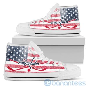 American Flag Style Washington Capitals High Top Shoes Product Photo