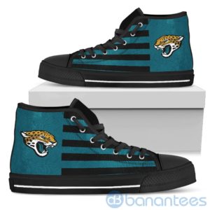 American Flag With Logo Of Jacksonville Jaguars High Top Shoes Product Photo