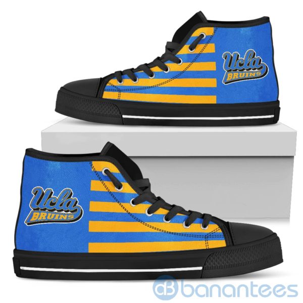 American Flag With Logo Of UCLA Bruins High Top Shoes Product Photo