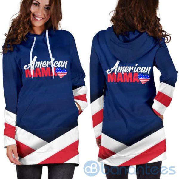American Mama Lover Hoodie Dress For Women Product Photo