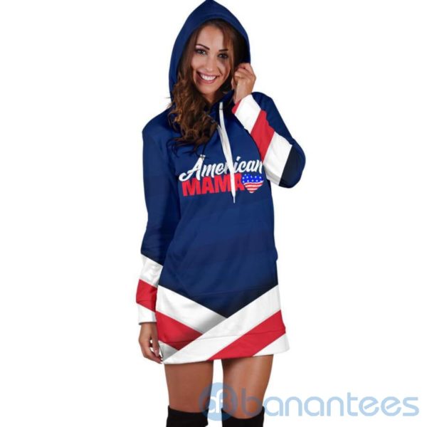 American Mama Lover Hoodie Dress For Women Product Photo