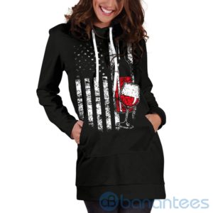 American Wine Hoodie Dress For Women Product Photo