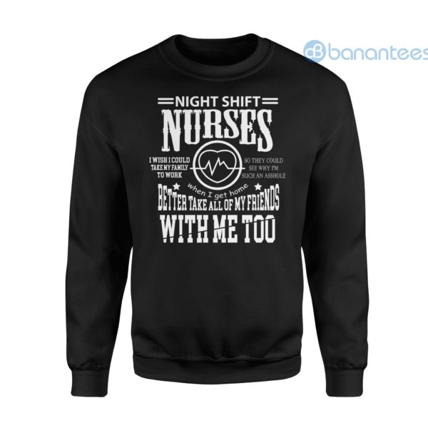 Amusing Nurse Novelty For Beloved Night Shift Nurses Sweatshirt Product Photo