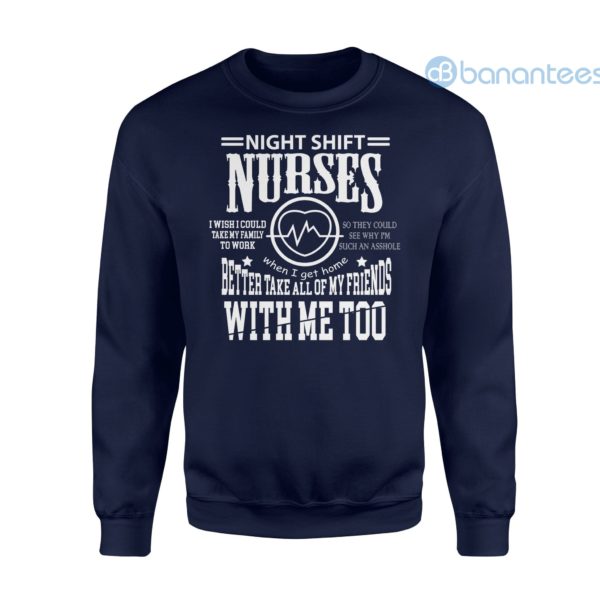 Amusing Nurse Novelty For Beloved Night Shift Nurses Sweatshirt Product Photo