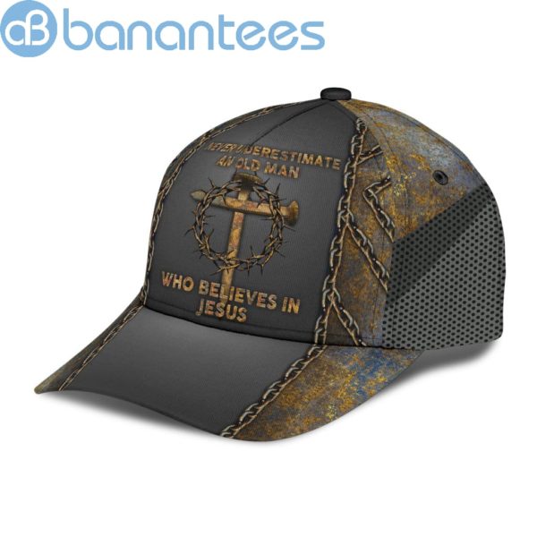 An Old Man Who Believes In Jesus All Over Printed 3D Cap Product Photo