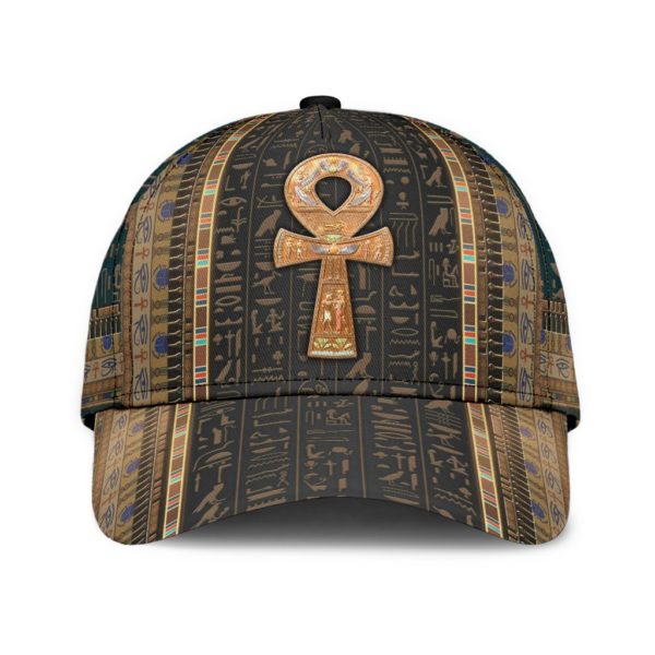 Ancient Egypt Ankh Pattern All Over Printed 3D Cap Product Photo
