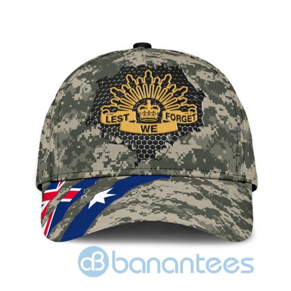 Anzacay Australia Flag Lest We Forget Camo All Over Printed 3D Cap Product Photo