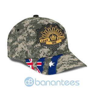 Anzacay Australia Flag Lest We Forget Camo All Over Printed 3D Cap Product Photo
