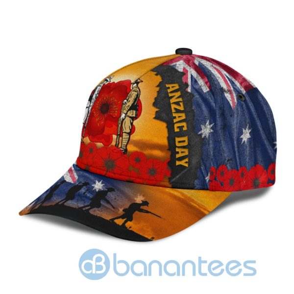 Anzacay Australia Flag Remember All Over Printed 3D Cap Product Photo