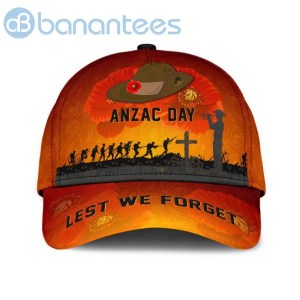Anzacay Australia Lest We Forget Orange All Over Printed 3D Cap Product Photo