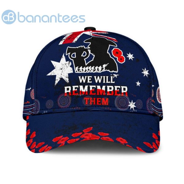 Anzacay Australia We Will Remember Them Navy All Over Printed 3D Cap Product Photo