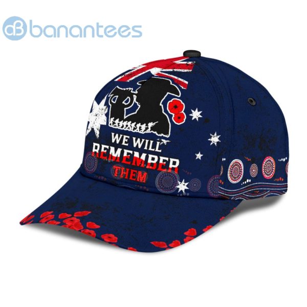 Anzacay Australia We Will Remember Them Navy All Over Printed 3D Cap Product Photo