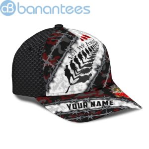 Anzacay Australian Red Camo Lest We Forget Custom Name All Over Printed 3D Cap Product Photo