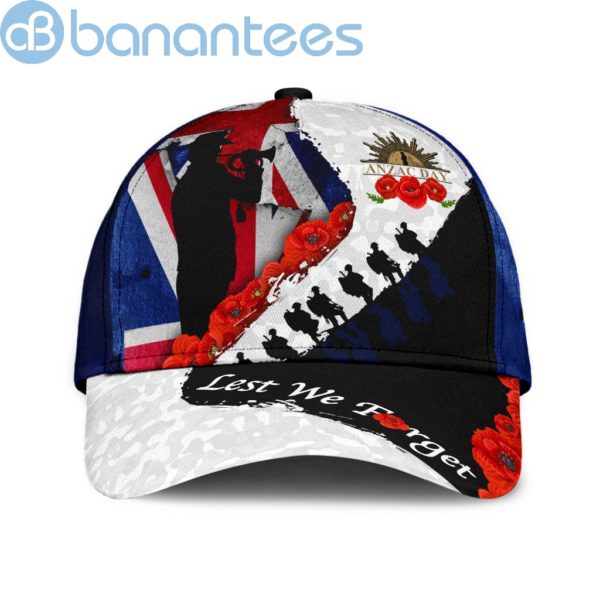 Anzacay Customized Name Lest We Forget Australia Flag All Over Printed 3D Cap Product Photo