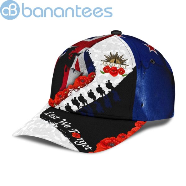 Anzacay Customized Name Lest We Forget Australia Flag All Over Printed 3D Cap Product Photo