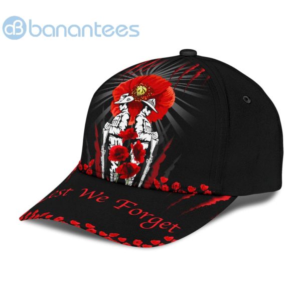 Anzacay Lest We Forget Poppy All Over Printed 3D Cap Product Photo