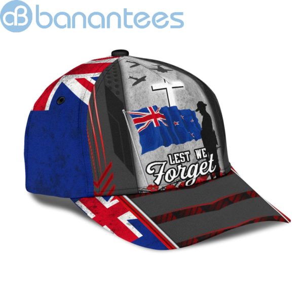 Anzacay New Zealand Flag God We Lest Forget 3D All Over Printed 3D Cap Product Photo