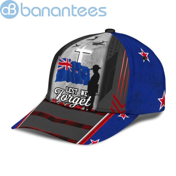 Anzacay New Zealand Flag God We Lest Forget 3D All Over Printed 3D Cap Product Photo