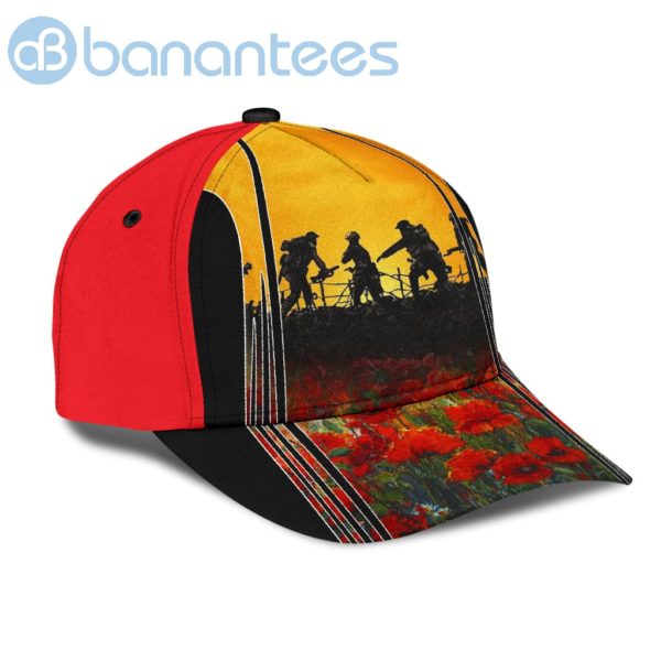 Anzacay Old Soldier Poppy All Over Printed 3D Cap Product Photo