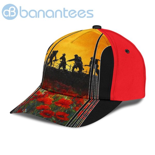 Anzacay Old Soldier Poppy All Over Printed 3D Cap Product Photo