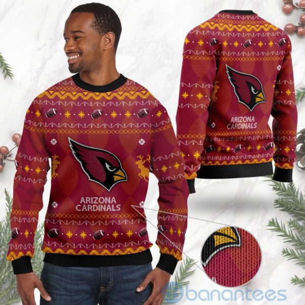Arizona Cardinals American Football Black Ugly Christmas 3D Sweater Product Photo