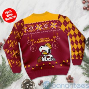 Arizona Cardinals Funny Charlie Brown Peanuts Snoopy Christmas Tree Ugly Christmas 3D Sweater Product Photo