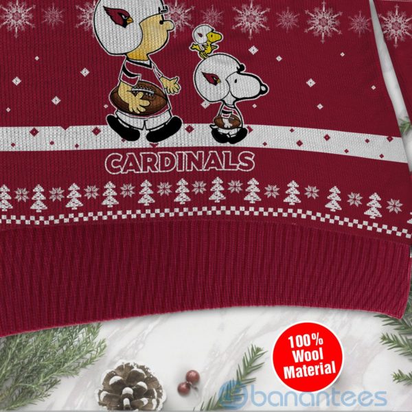 Arizona Cardinals Funny Charlie Brown Peanuts Snoopy Ugly Christmas 3D Sweater Product Photo