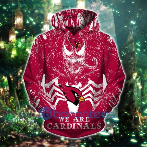 Arizona Cardinals Hoodies 3D, 3D Zip Hoodie Product Photo