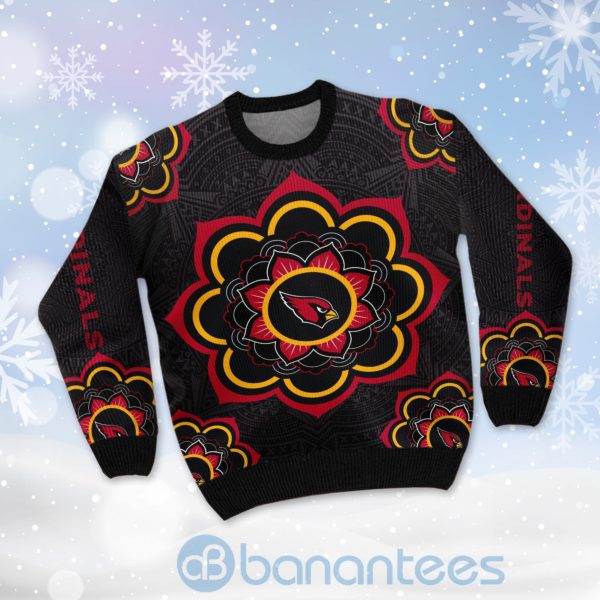 Arizona Cardinals Mandala Logo Ugly Christmas 3D Sweater Product Photo