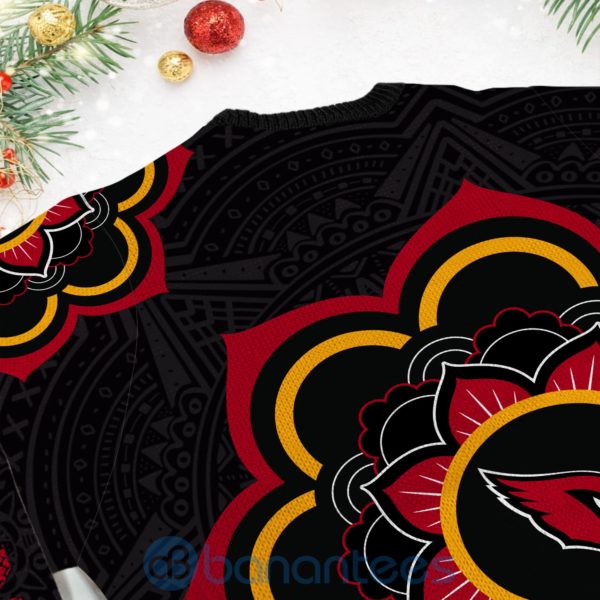 Arizona Cardinals Mandala Logo Ugly Christmas 3D Sweater Product Photo