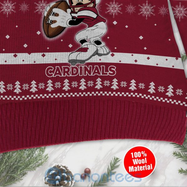 Arizona Cardinals Mickey Mouse Funny Ugly Christmas 3D Sweater Product Photo