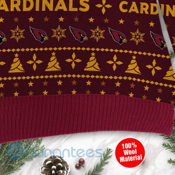 Arizona Cardinals Santa Claus In The Moon Ugly Christmas 3D Sweater Product Photo