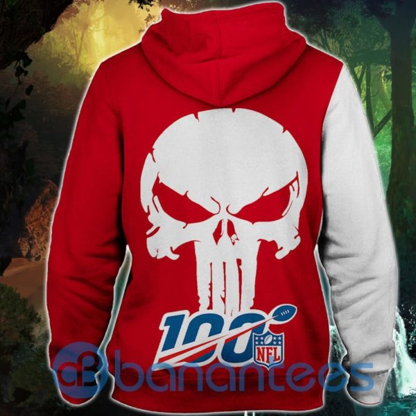 Arizona Cardinals Skull Design Full Printed 3D Hoodie Zip Hoodie Product Photo