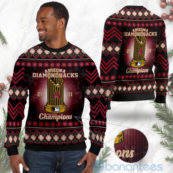 Arizona Diamondbacks World Series Champions Ugly Christmas 3D Sweater Product Photo