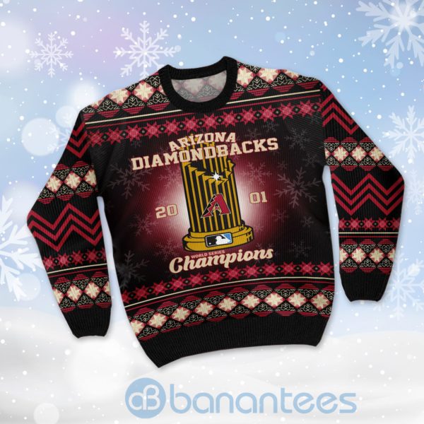 Arizona Diamondbacks World Series Champions Ugly Christmas 3D Sweater Product Photo
